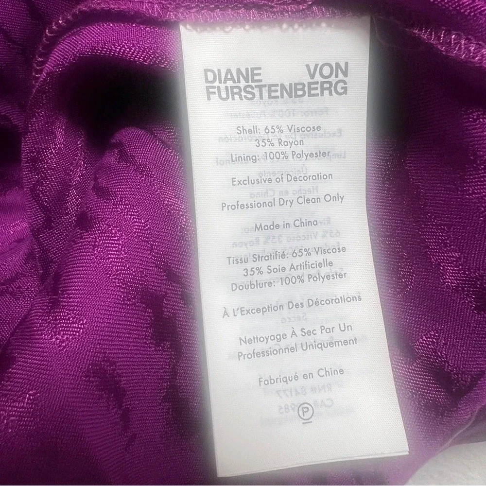 Sabina Musayev Ray Satin Jacquard Tiered Midi Dress Purple S - Picture 9 of 10